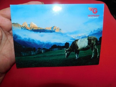 ALTE POSTKARTE LEER UNBESENDET GLANZ GEORGIEN URLAUBE USHBA GIPFEL