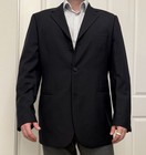 Cerruti 1881 Navy Pinstripe Worsted Wool Suit Jacket 56N — photo 1