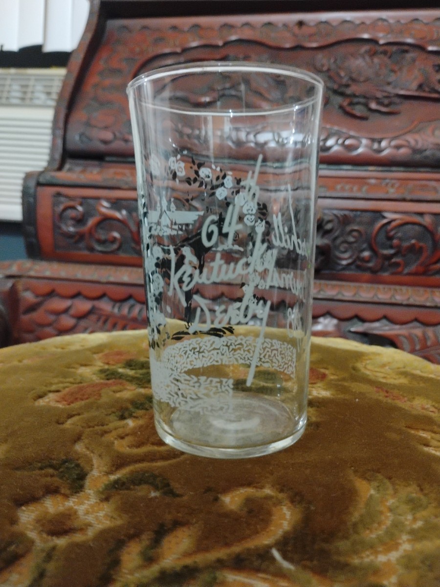 1938 Kentucky Derby Water Glass Number One Of 16 Sample Glasses