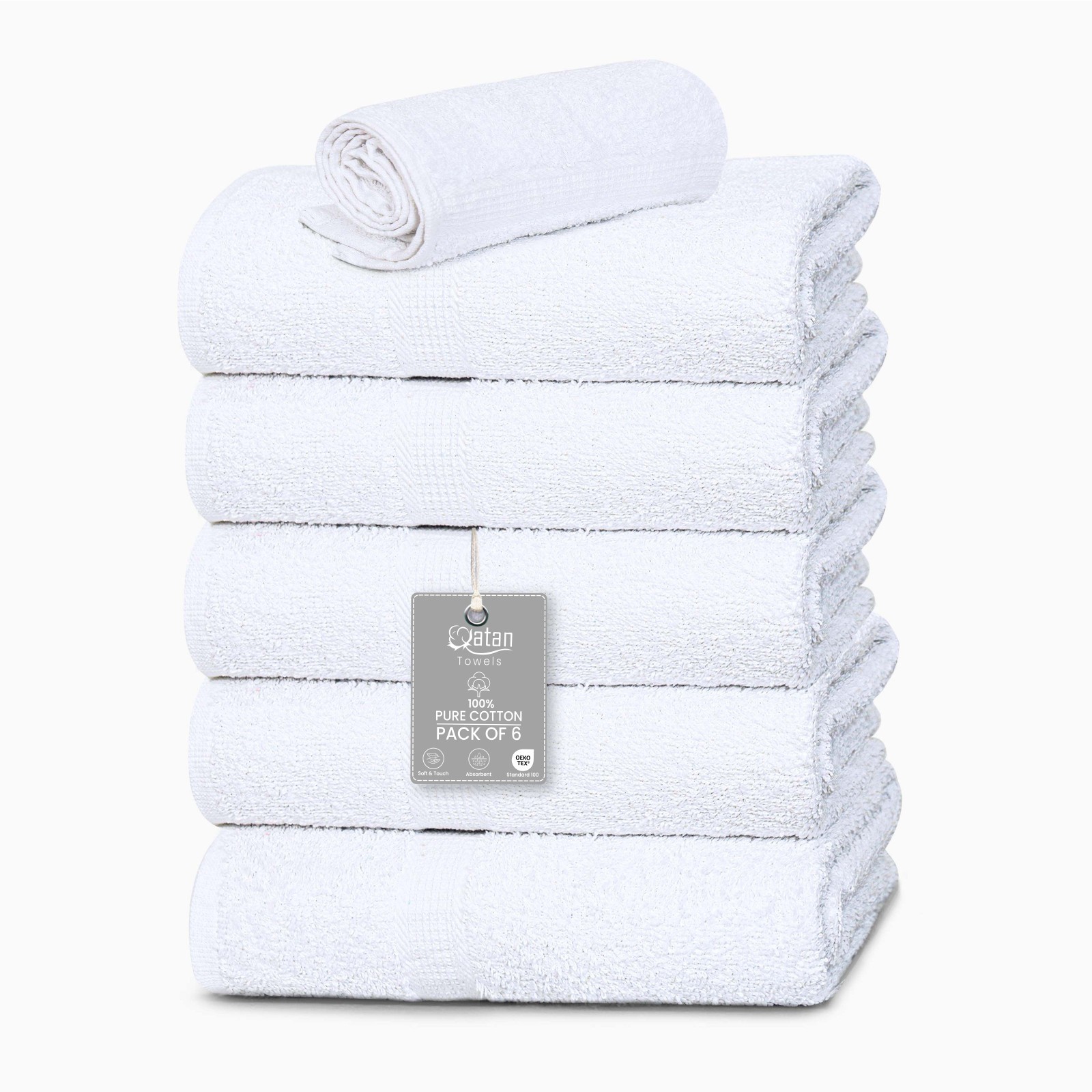 S - 700 Gsm, Luxury Cotton Hotel Towel 27x54  4/pk Super Absorbent