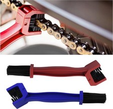 2PCS Motorcycle Chain Brush Double-Ended Motorcycle Chain Cleaner with Three-Sid