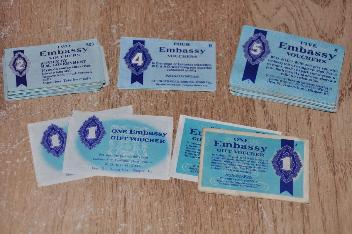 embassy cigarette coupons Anti-German manifestos, cigarettes vouchers and a little girl called Gill: 3 objects found in PhD theses embassy cigarette catalogue Large Collection