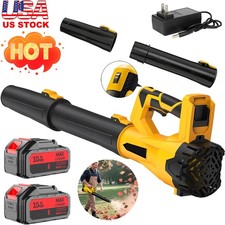 New Cordless Leaf Blower 650cfm280mph 6 Speed Levels Electric W2 Batteries