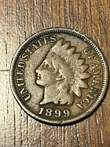 1899 Indian Head Cent Penny. Fine Condition. Free Shipping