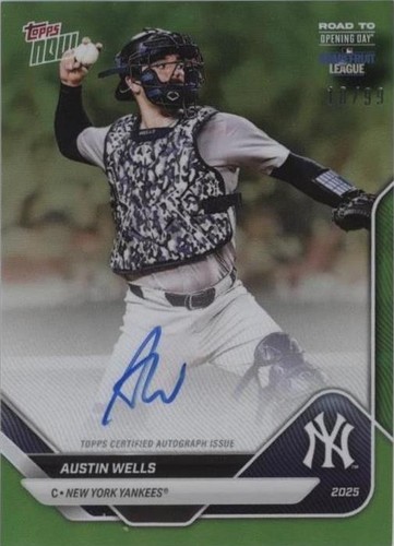 2025 Topps Pristine Austin Wells Pieces Auto Relic /99 #PPAR-AW 