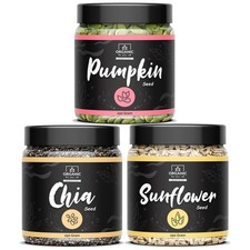 Elly Nuts Seeds Combo 750g | Pumpkin Sunflower Chia Seeds Jar Pack Diwali Gift 29.03 per gallon