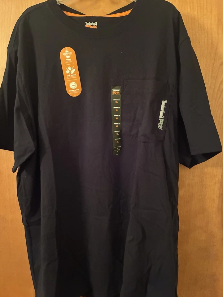 Camiseta Timberland Pro Para Hombre Ajuste Original Wickwork Negra Manga Corta XL NUEVA CON ETIQUETAS Foto 2 de 4