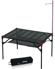 iClimb Extendable Folding Table Large Tabletop Area Ultralight Compact with H...