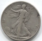 1936-D- WALKING LIBERTY HALF DOLLAR -90% SILVER - LOT # 253