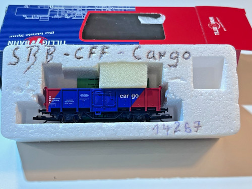 14267, offener Güterwagen, Es, "Cargo", SBB, Tillig, EP. V, 1:120 | Zustand: Gebraucht