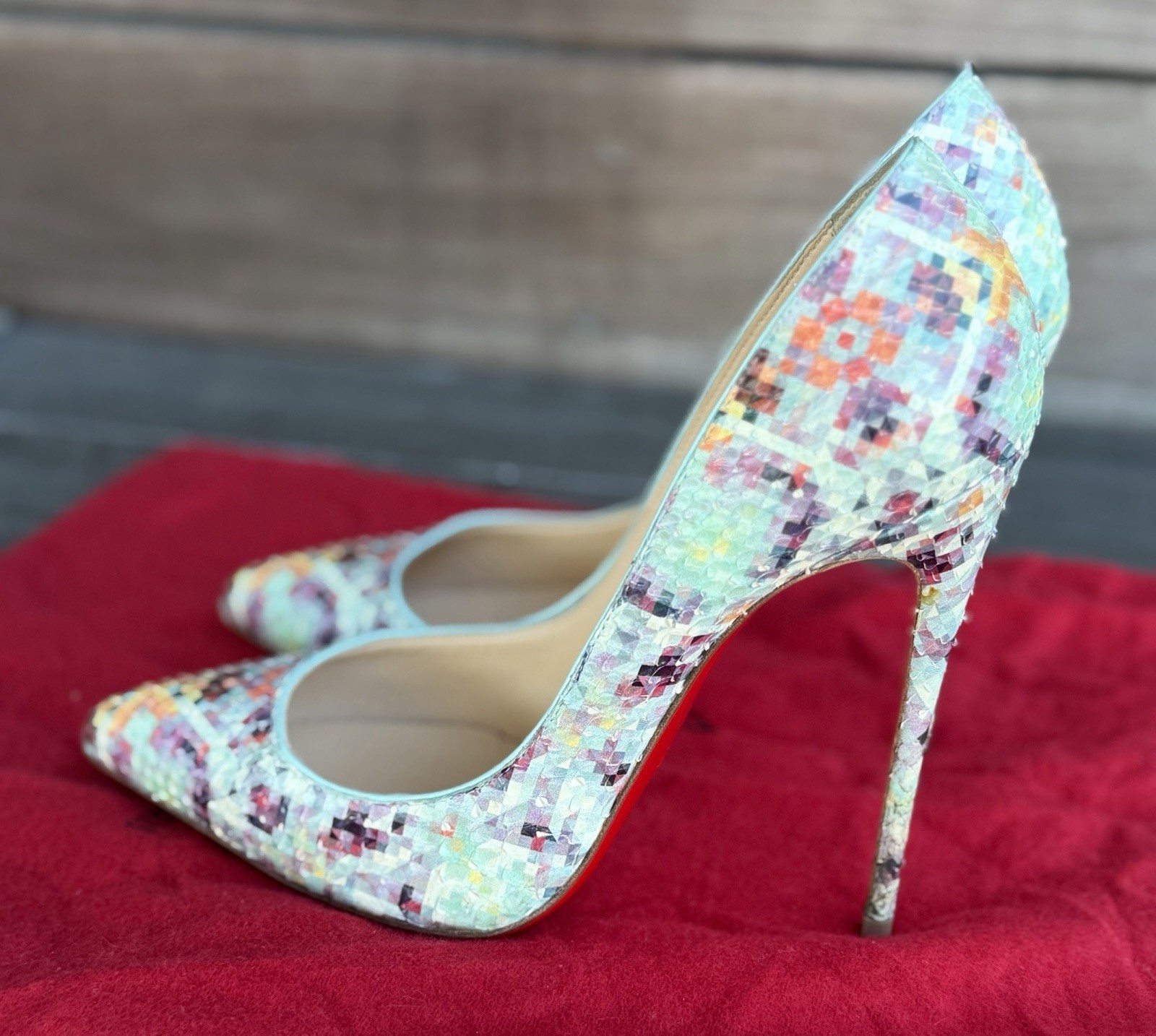 Christian Louboutin Multicolor Python Pigalle Fol… - image 2