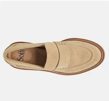 NEW Sofft Meryl Sand Suede Leather Loafers Women’s Size 9