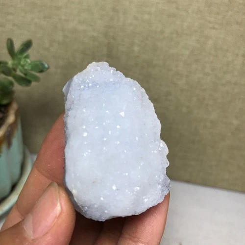 Top Natural chalcedony agate Crystal gemstone rough original Specimen 43g A5977
