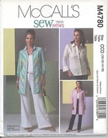 Mccall's 4780 Misses' Shirts In Two Lengths Sewing Pattern Mccall's 4780 Misses' Shirts In Two Lengths Sewing Pattern