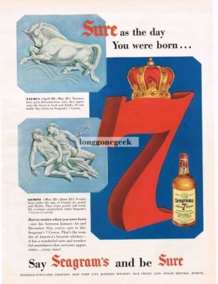 1955 Seagram's 7 Seven Crown Whiskey ''Sure As The Day...'' Vintage Print Ad