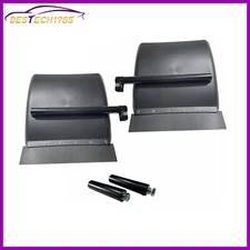 Pair 24"x24" Quarter Fender Black Poly Plastic For Truck Frei Volvo VNL Kenworth