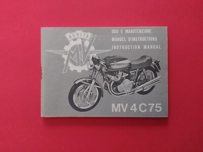 MV AGUSTA MV C 75 MANUALE ISTRUZIONI MANUTENZIONE MOTO EPOCA