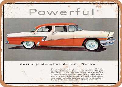 METAL SIGN - 1956 Mercury Medalist 4 Door Sedan Vintage Ad
