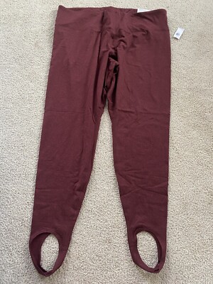 NWT old navy womens XXL maroon high waist cozecore stirrup
