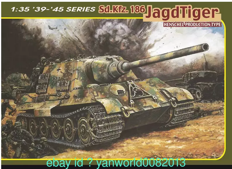DRAGON 6991 1/35 39-35 Series Sd.Kfz 186 Jagdtiger Henschel Production Type