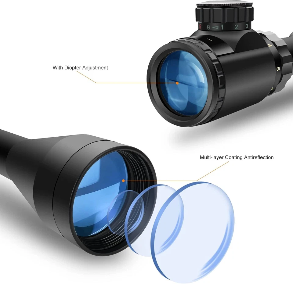 Rifle retícula deportiva de caza telémetro sistema óptico de iluminación 3-9X40 Foto 3 de 4