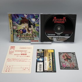 Arcana Strikes W/Spine + Reg card Sega Saturn SS Japan NTSC-J