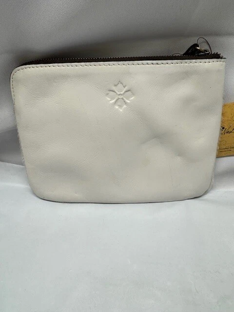 Bolso sin asas Patricia Nash Cassini metálico blanco pantorrilla*Nuevo con marcas Foto 4 de 4