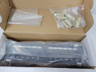 NEW Cat5e 110 Type Network Patch Panel 12 Port Vertical w/Bracket T568A/T568B