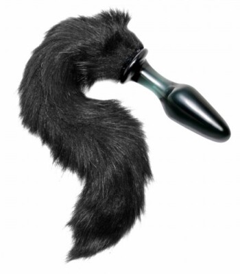 Plug Furro Tailz Midnight Fox Tail Glass Butt Plug - Furry Fetish Kinky Cosplay ...