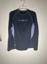 Aqua Lung Rashguard Women's Top, Gray And Purple Size M SPF50