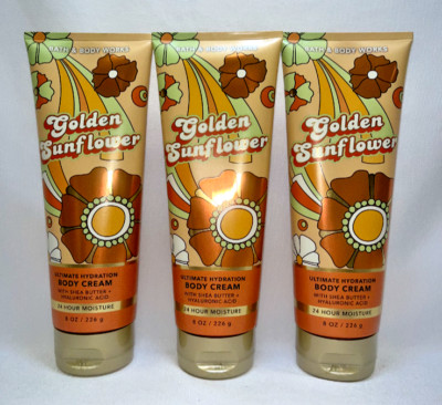 3 Golden Sunflower Body Cream bath & Body Works 8 oz