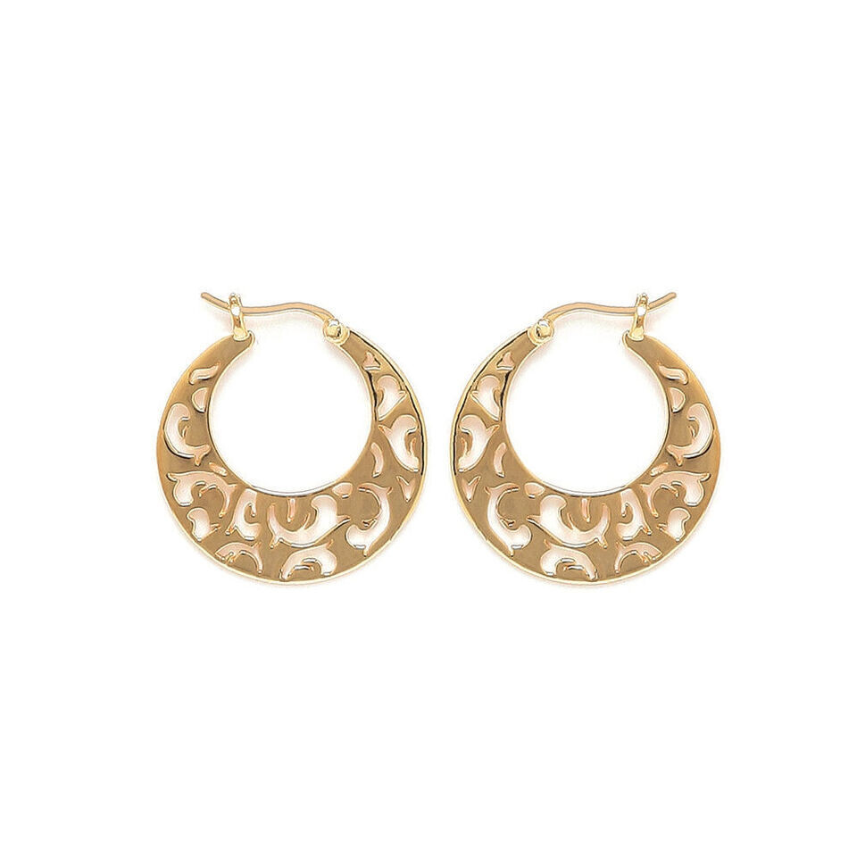 Créoles arabesque plaqué or 18 carats : dites adieu aux bijoux qui ternissent