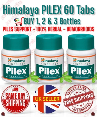 HIMALAYA HERBALS PILEX Himalaya Piles Support Hemorrhoids 100% Herbal Pack of 1,2 & 3 Bottles UK