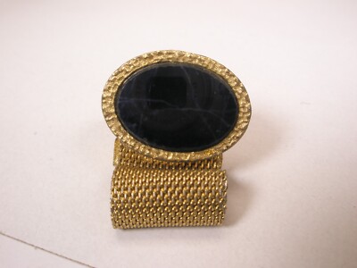 Lapis Lazuli Wraparound SINGLE Vintage Cuff Link replacement lost/broken zo62