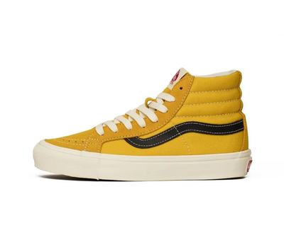 yellow high top vans