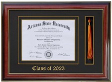 DIPLOMA FRAME WITH TASSEL MAHOGANYGOLD CUSTOMIZABLE 8x6,7x9,,8x10,8.5x11,11x14