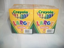 CRAYOLA LARGE CRAYONS, 12 BOXES OF 8 CRAYONS, NON-TOXIC, BINNEY  SMITH 52-0038