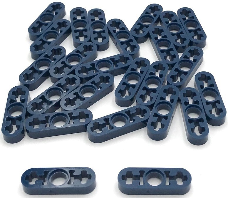 Lego 25 New Dark Blue Technics Liftarms Thin 1 x 3 Axle Holes