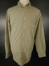 Beautiful Men's XL Ralph Lauren Chaps Easy Care Yellow Plaid Long Sleeve Shirt