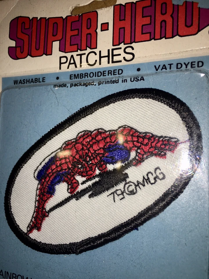 Parches de superhéroes 1979 NUEVO STOCK ANTIGUO Amazing Spiderman Marvel Rainbow Emblem Co Foto 3 de 4