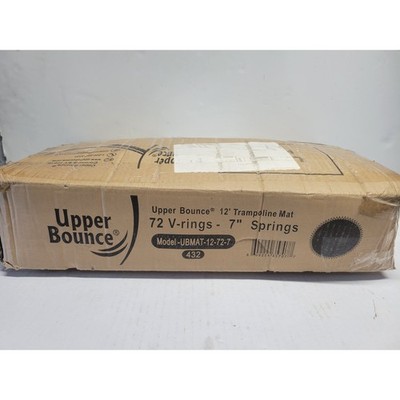Upper Bounce 12ft Trampoline Replacement Mat 72 V-Rings 7in Springs