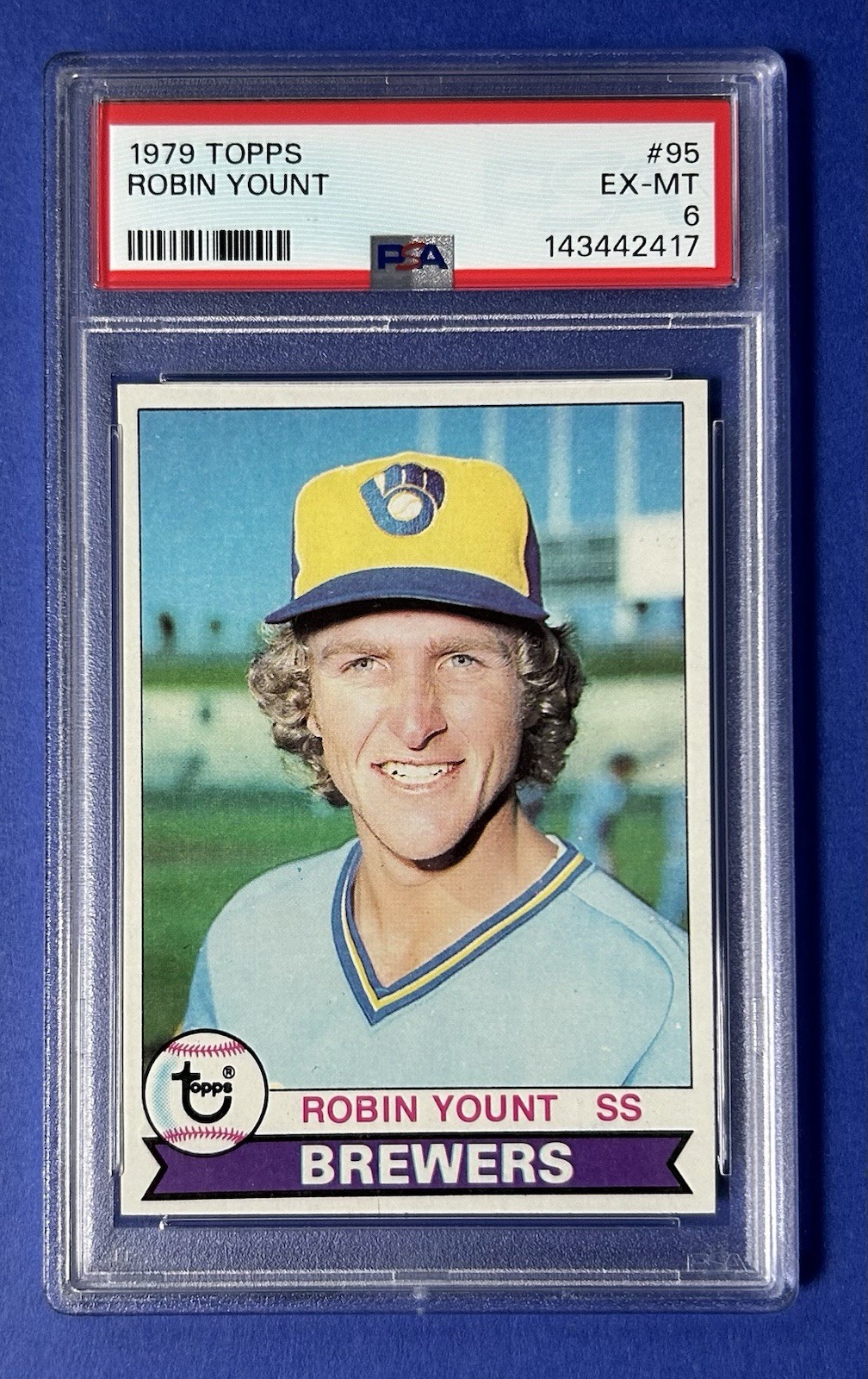 1979 Topps Robin Yount Milwaukee Brewers #95 PSA 6 EX-MT