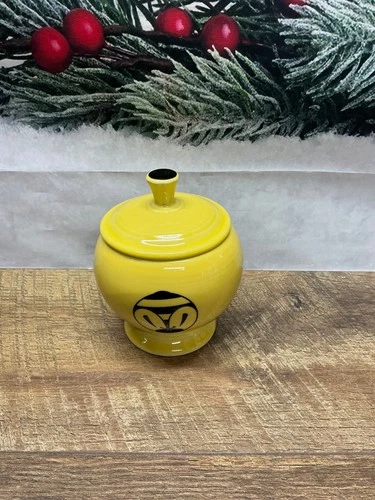 Fiesta FTCCO Exclusive Bumble Bee Individual Covered Sugar Bowl New HTF