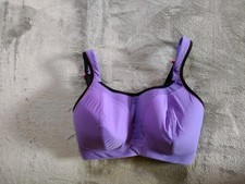 Panache Sports Wirefree Sports Bra 7341A Supportive Moulded Purple Bra 30G