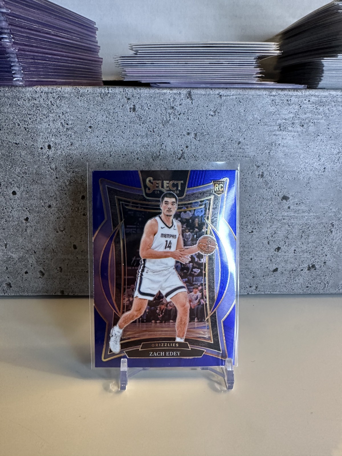 2024-25 Select - Zach Edey (RC) Concourse #98 Blue Prizm - Grizzlies