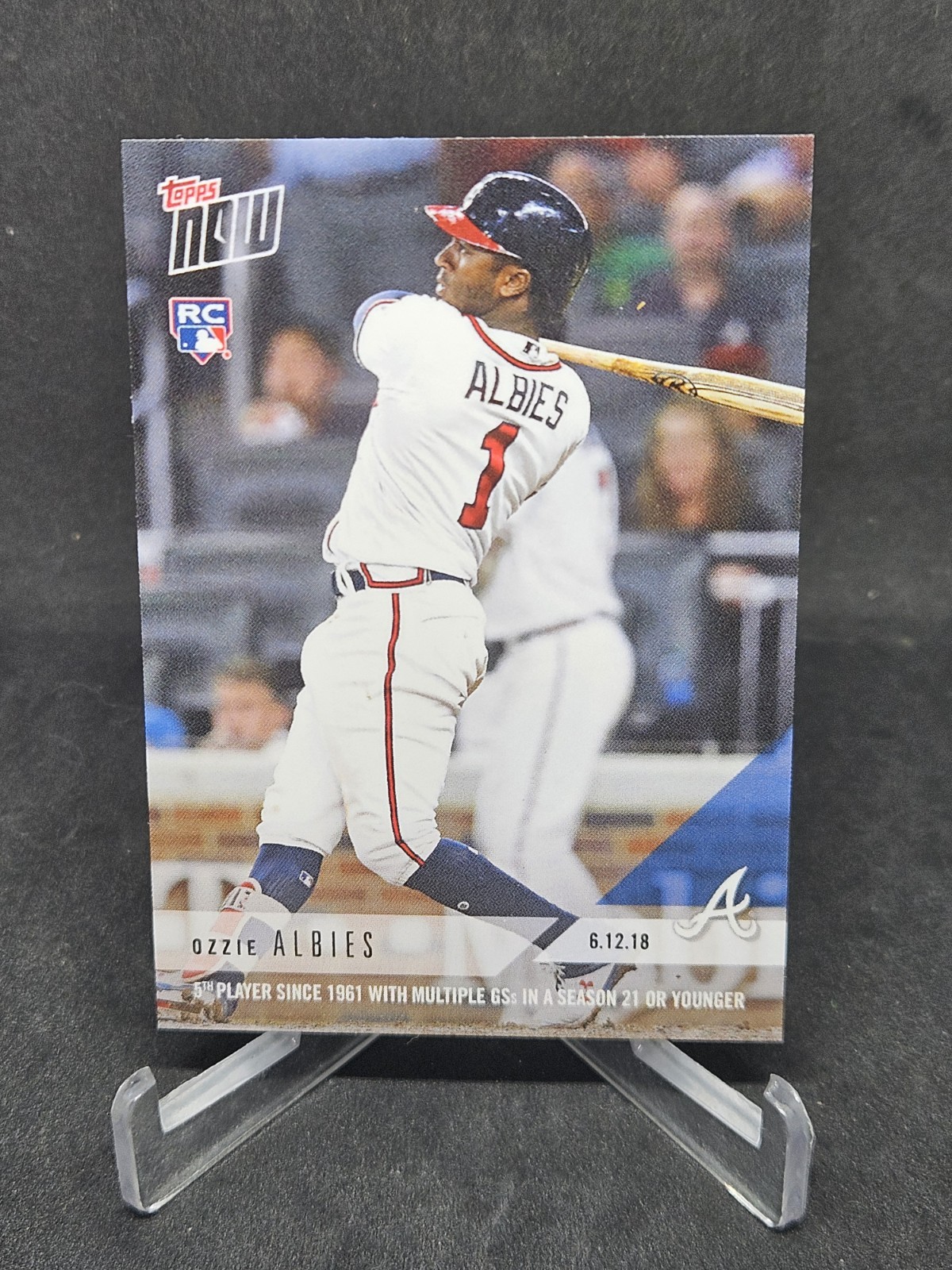 2018 Topps NOW #315 Ozzie Albies Atlanta Braves Multiple Grand Slams RC