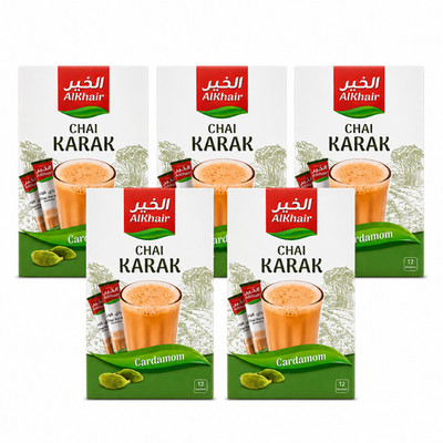 Karak Chai Premix Instant Sachets Sugar Free Cardamom Milk Halal Bundle 180g