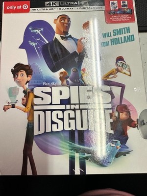 Spies In Disguise Target Exclusive 4k Ultra HD + Blu-Ray + Digital NEW FREE SHIP