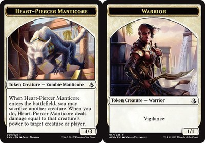 Heart-Piercer Manticore Token // Warrior Token Light Play, English Magic the Gat