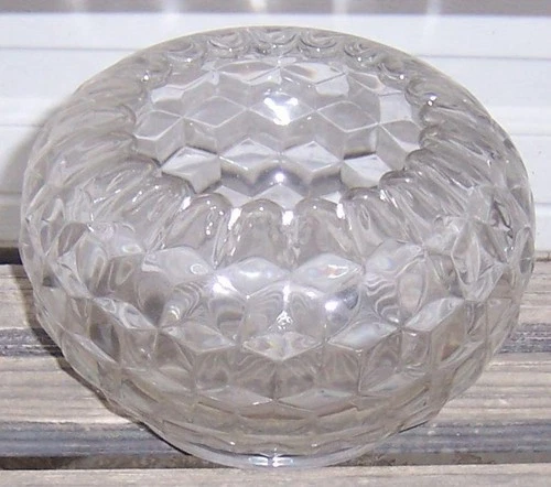 American Fostoria Clear Glass 5" Rose Bowl Vintage Decorative Flower Vase